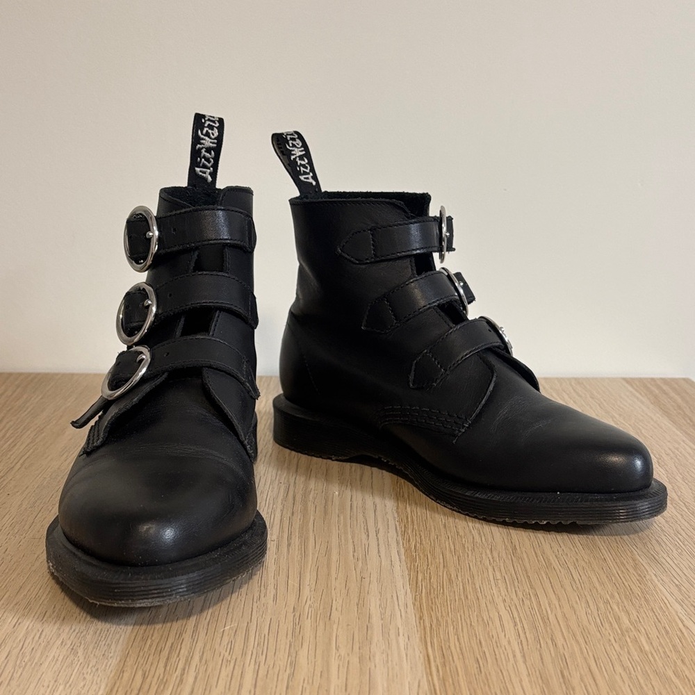 Dr. Martens Maudie Boots in Black Leather